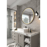 Aurora 32-Inch Round LED Bathroom Mirror, Front Light, Anti-Fog, Dimmable Touch Sensor Lighted Mirror