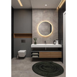 Aurora 24-Inch Round LED Bathroom Mirror, Front and Back Light, Anti-Fog, Dimmable Touch Sensor Lighted Mirror