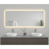 Aurora 30-Inch x 72-Inch LED Bathroom Mirror, Front and Back Light, Anti-Fog, Dimmable Touch Sensor Lighted Mirror