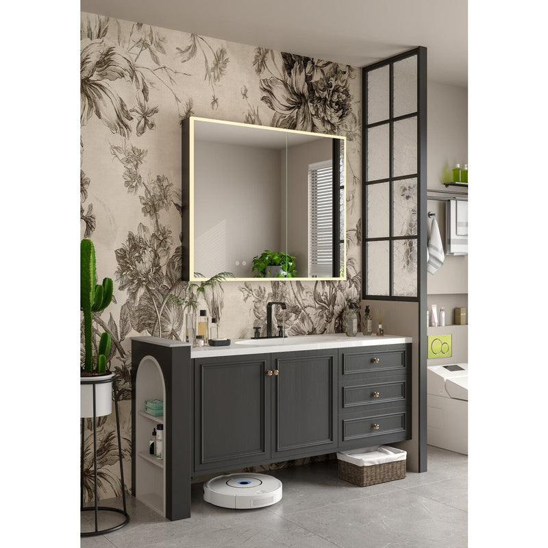 Astra 36-Inch x 36-Inch LED Bathroom Mirror Medicine Cabinet, Anti-Fog, Dimmable Touch Sensor Lighted Mirror
