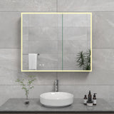 Astra 36-Inch x 36-Inch LED Bathroom Mirror Medicine Cabinet, Anti-Fog, Dimmable Touch Sensor Lighted Mirror