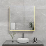 Astra 36-Inch x 36-Inch LED Bathroom Mirror Medicine Cabinet, Anti-Fog, Dimmable Touch Sensor Lighted Mirror