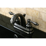 Water Onyx Double-Handle 3-Hole Deck Mount 4-Inch Centerset Bathroom Faucet with Pop-Up Drain