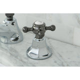 Water Onyx Two-Handle 3-Hole Deck Mount Widespread Bathroom Faucet with Brass Pop-Up