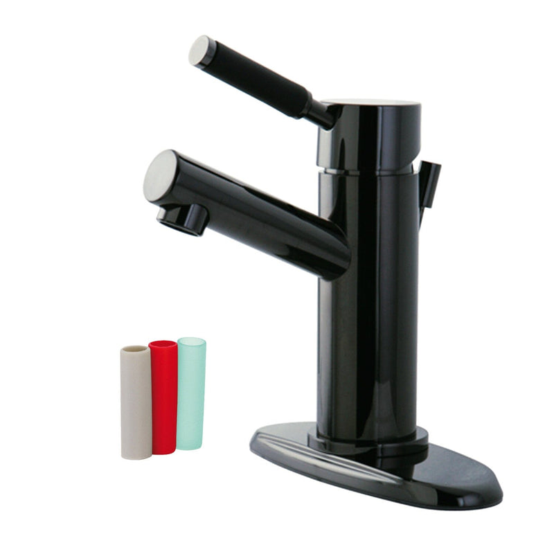 Water Onyx Single-Handle 1-or-3 Hole Deck Mount 4-Inch Centerset Bathroom Faucet with Brass Pop-Up