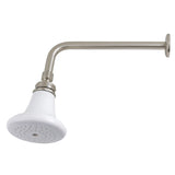 Victorian 5-1/8-Inch Round Raindrop Ceramic Shower Head with 12-Inch Shower Arm Combo