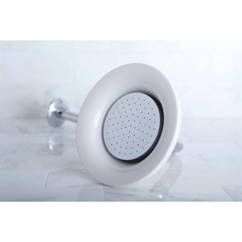 Victorian 6-5/16-Inch Sunflower Raindrop Ceramic Shower Head with 12-Inch Shower Arm