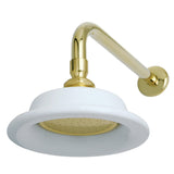 Victorian 6-5/16-Inch Sunflower Raindrop Ceramic Shower Head with 12-Inch Shower Arm