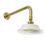 Victorian 6-5/16-Inch Sunflower Raindrop Ceramic Shower Head with 12-Inch Shower Arm