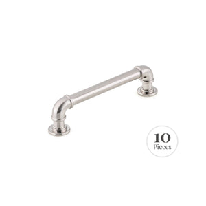 Industrialist Cabinet Pipe Pull for Kitchen (10-Pack)