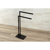 Edenscape 31-3/4 Inch Freestanding Pedestal Dual Towel Rack