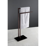 Edenscape 31-3/4 Inch Freestanding Pedestal Dual Towel Rack