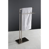 Edenscape 31-3/4 Inch Freestanding Pedestal Dual Towel Rack