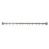 Edenscape 60-Inch to 72-Inch Stainless Steel Adjustable Straight Fixed Shower Curtain Rod with Rings