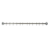 Edenscape 60-Inch to 72-Inch Stainless Steel Adjustable Straight Fixed Shower Curtain Rod with Rings