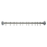 Edenscape 30-Inch to 48-Inch Stainless Steel Adjustable Straight Fixed Shower Curtain Rod with Rings