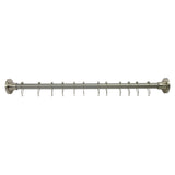 Edenscape 30-Inch to 48-Inch Stainless Steel Adjustable Straight Fixed Shower Curtain Rod with Rings