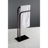 Edenscape 31-Inch Freestanding Pedestal 2-Tier L-Shape Towel Rack