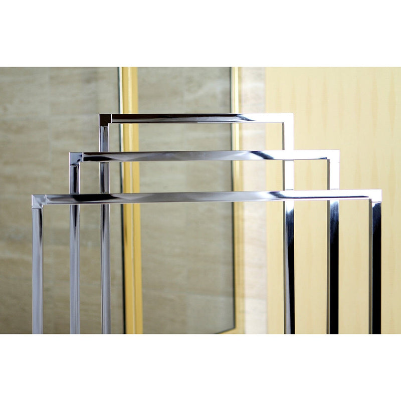 Edenscape 32-15/16 Inch Freestanding Pedestal 3-Tier L-Shaped Corner Towel Rack