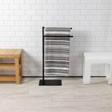 Edenscape 31-3/4 Inch Freestanding Pedestal 2-Tier Towel Rack