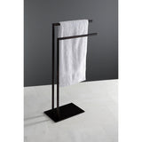 Edenscape 31-3/4 Inch Freestanding Pedestal 2-Tier Towel Rack