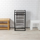 Edenscape 33-1/8 Inch Freestanding Pedestal 3-Tier Towel Rack