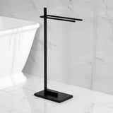 Edenscape 33-11/16 Inch Freestanding Pedestal 2-Tier Towel Rack