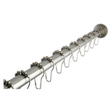 Edenscape 60-Inch to 72-Inch Adjustable Shower Curtain Rod with Rings Combo