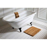 Aqua Eden 48-Inch Cast Iron Classic Flat-Rim Roll Top Clawfoot Tub (3-3/8-Inch Wall Drillings)
