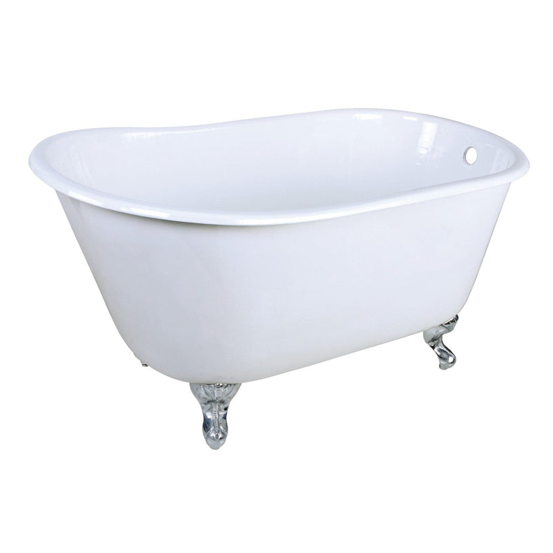 Onamia 48-Inch Cast Iron Oval Single Slipper Clawfoot Tub (No Faucet Drillings)