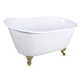 Onamia 48-Inch Cast Iron Oval Single Slipper Clawfoot Tub (No Faucet Drillings)