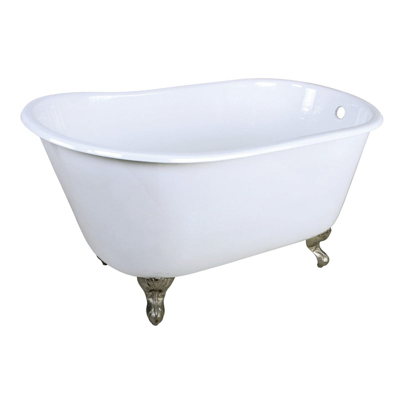 Onamia 48-Inch Cast Iron Oval Single Slipper Clawfoot Tub (No Faucet Drillings)