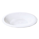 Aqua Eden 65-Inch Cast Iron Oval Drop-In Tub with Center Drain