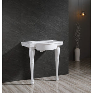 Templeton 31-Inch Ceramic Console Sink and Legs (8-Inch, 3-Hole)