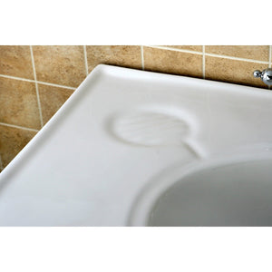 Imperial 36-Inch Ceramic Console Sink with Stainless Steel Legs (8-Inch, 3-Hole)