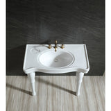 Imperial 36-Inch Ceramic Console Sink and Legs (8-Inch, 3-Hole)