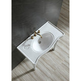 Imperial 36-Inch Ceramic Console Sink and Legs (8-Inch, 3-Hole)