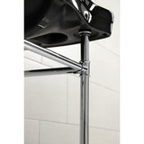 Imperial 36-Inch Ceramic Console Sink with Stainless Steel Legs (8-Inch, 3-Hole)