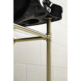 Imperial 36-Inch Ceramic Console Sink with Stainless Steel Legs (8-Inch, 3-Hole)