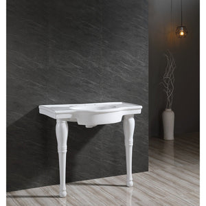 Templeton 37-Inch Ceramic Console Sink with Legs (8-Inch, 3-Hole)