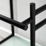 Fauceture Stainless Steel Console Sink Base with Glass Shelf