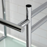 Fauceture Stainless Steel Console Sink Base with Glass Shelf