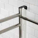 Fauceture Stainless Steel Console Sink Base with Glass Shelf