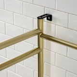 Fauceture Stainless Steel Console Sink Base with Glass Shelf