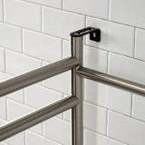 Fauceture Stainless Steel Console Sink Base with Glass Shelf