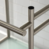 Fauceture Stainless Steel Console Sink Base with Glass Shelf