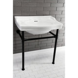 Victorian 30-Inch Ceramic Console Sink (8-Inch, 3-Hole)