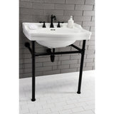 Victorian 30-Inch Ceramic Console Sink (8-Inch, 3-Hole)