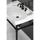 Victorian 30-Inch Ceramic Console Sink (8-Inch, 3-Hole)