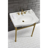 Victorian 30-Inch Ceramic Console Sink (8-Inch, 3-Hole)